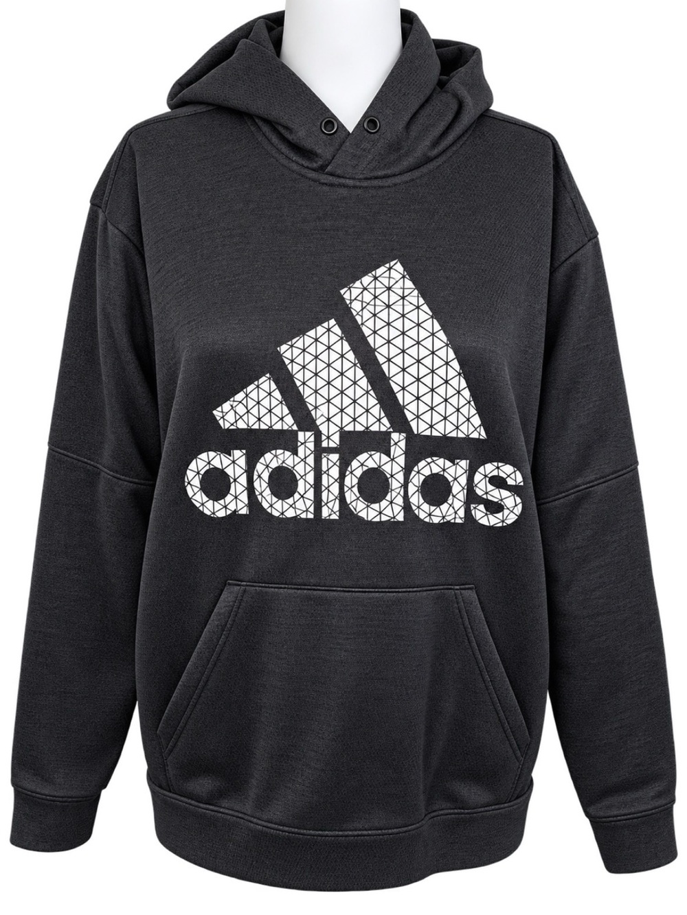 adidas Men’s Black Crewneck Sweatshirt with White Logo